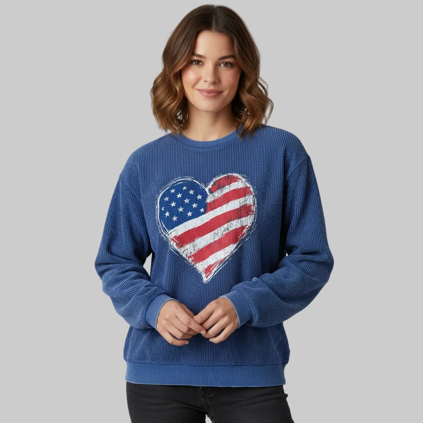 American Heart CozyCord Crewneck