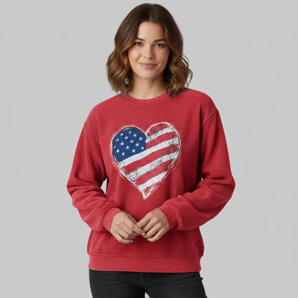 American Heart CozyCord Crewneck