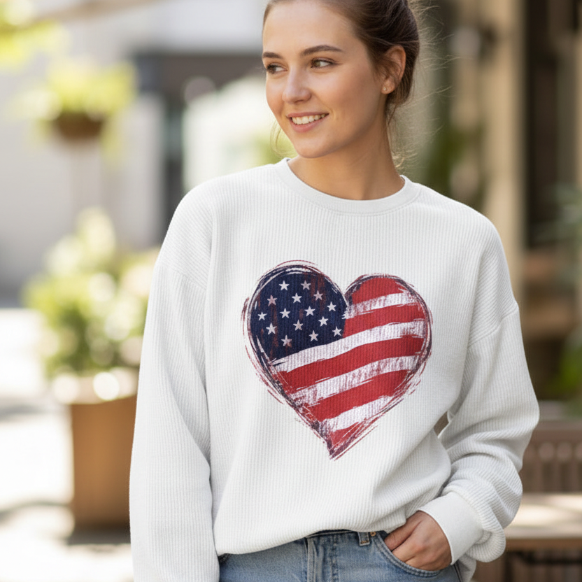 American Heart CozyCord Crewneck