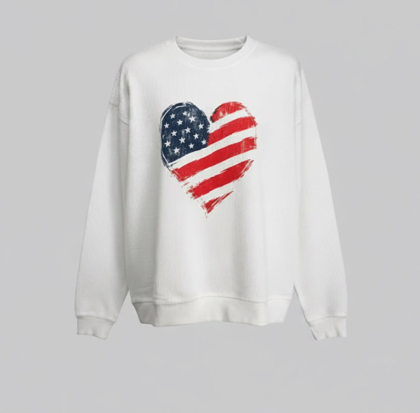 American Heart CozyCord Crewneck