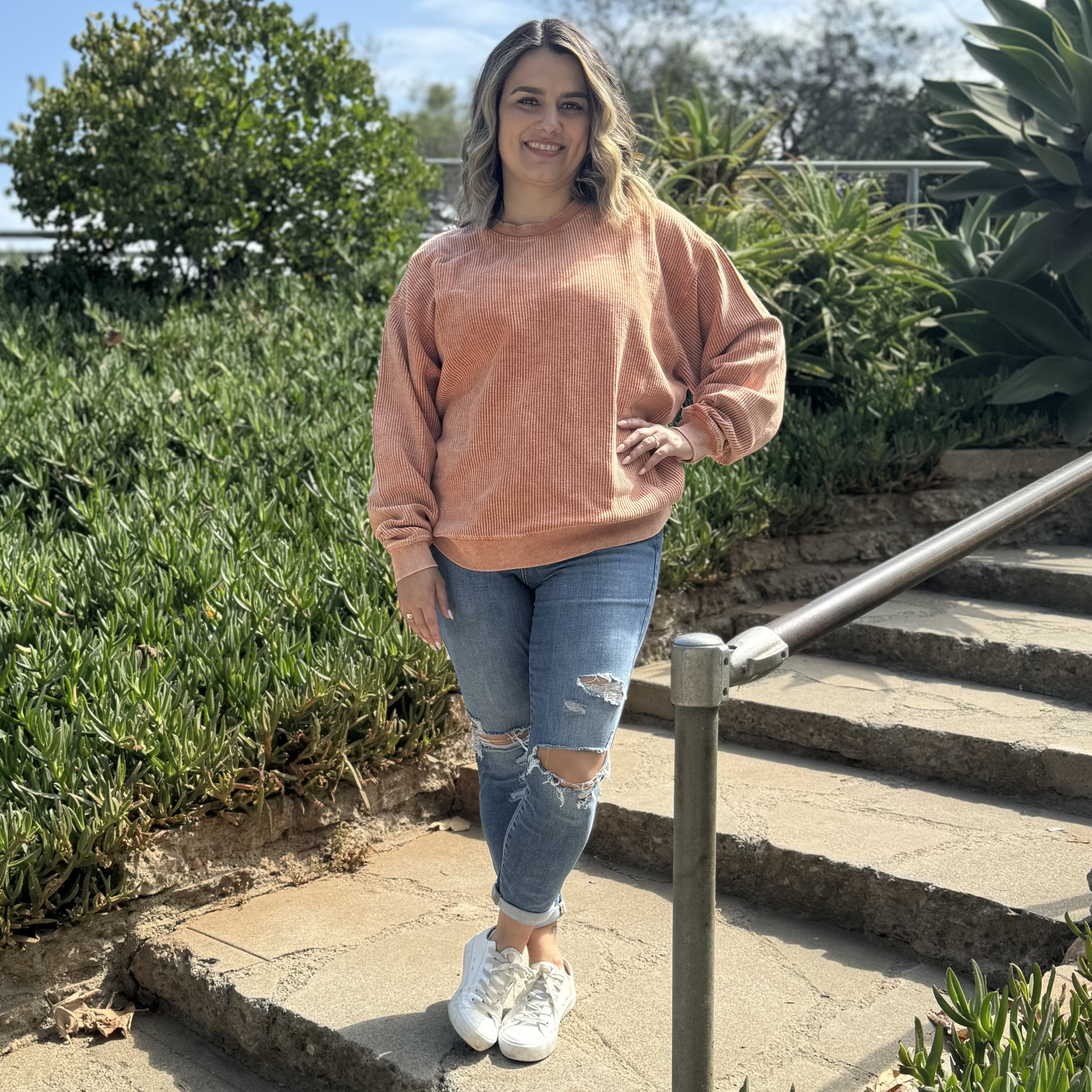 Faded CozyCord Crewneck