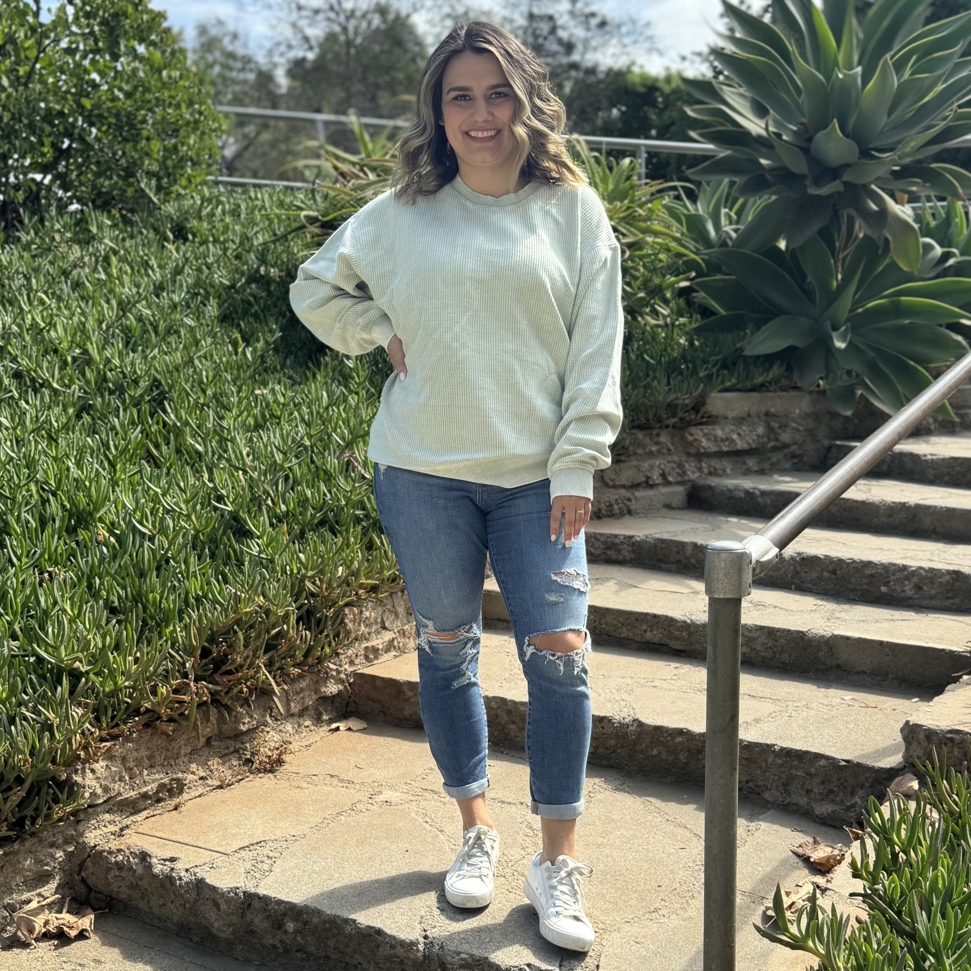 Faded CozyCord Crewneck