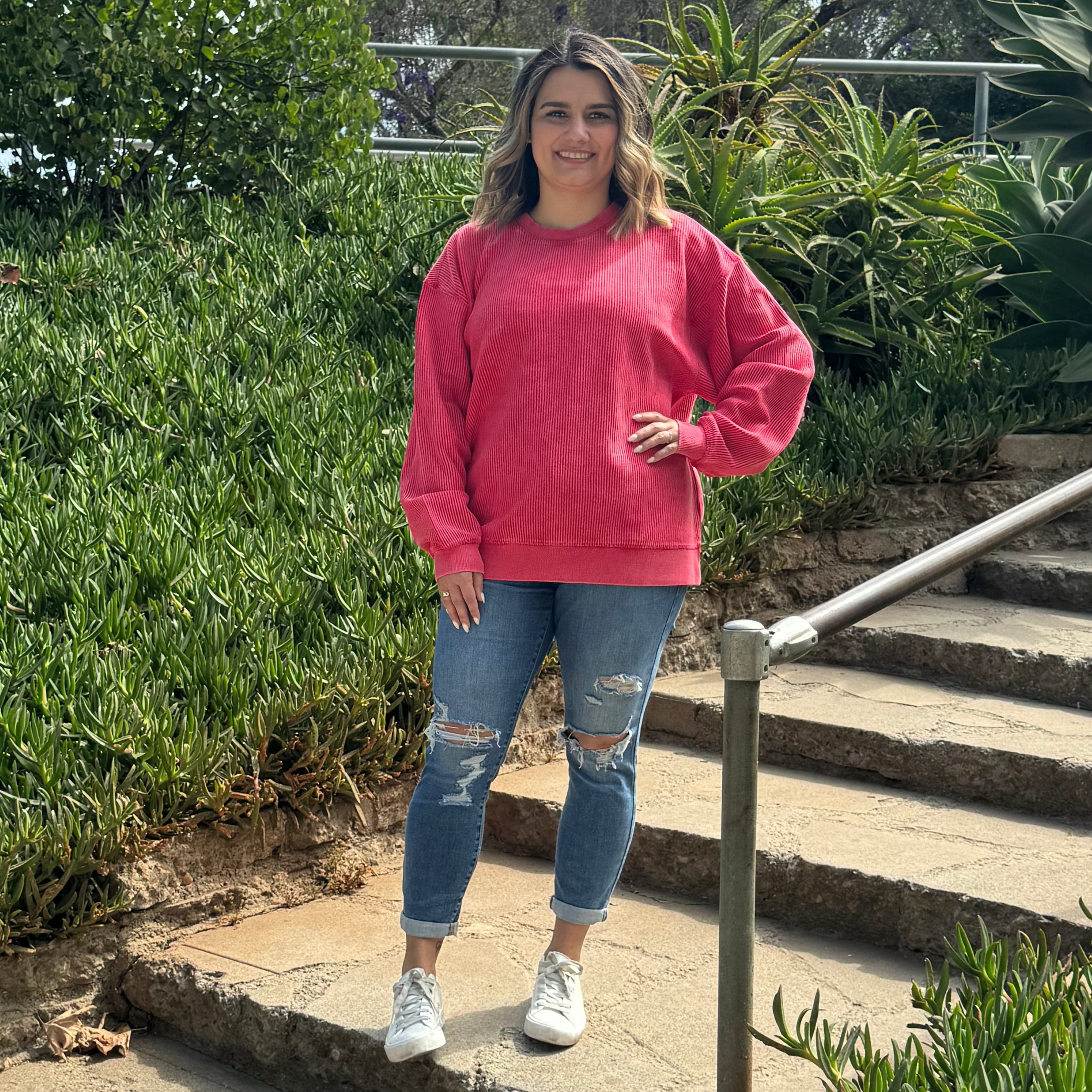 Faded CozyCord Crewneck