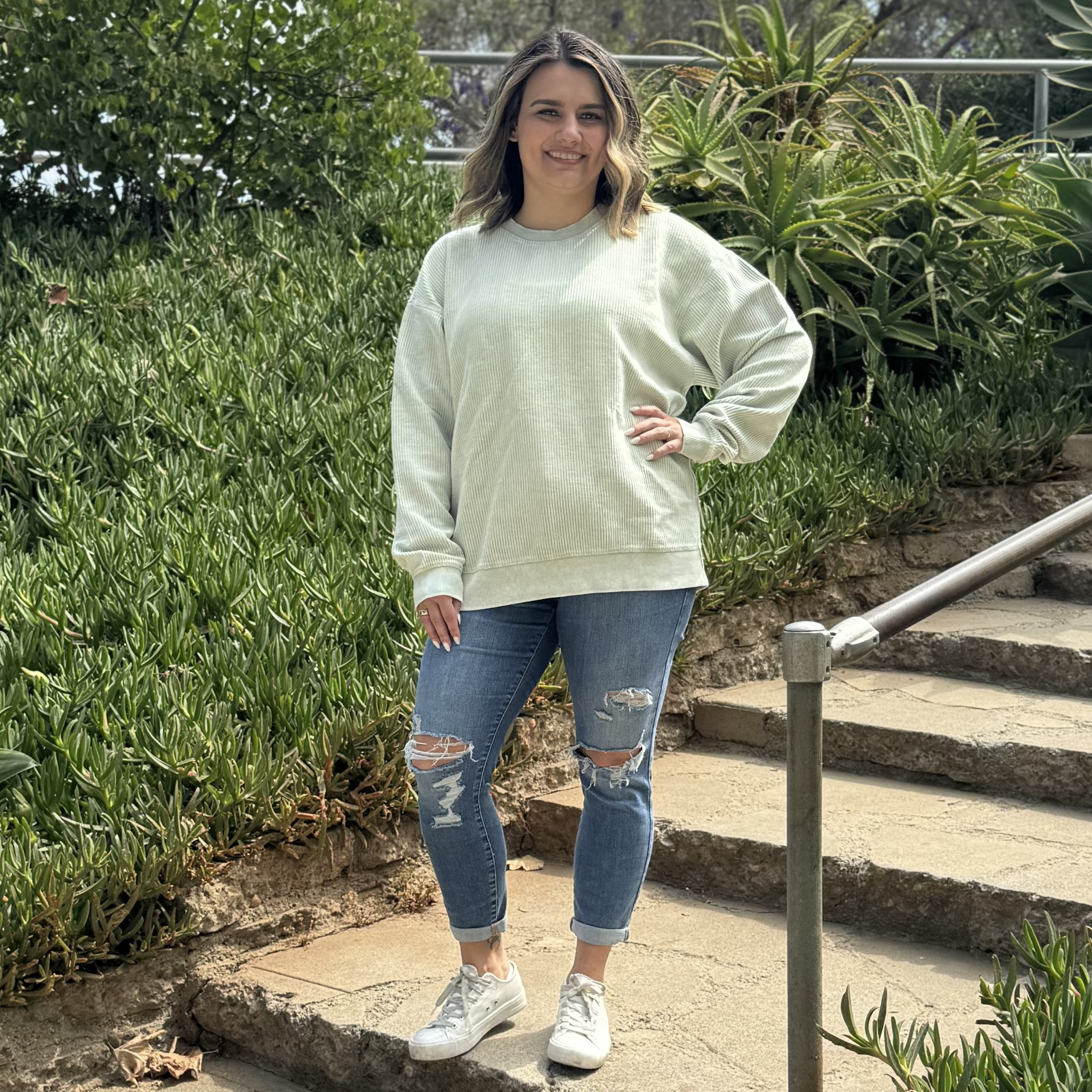 Faded CozyCord Crewneck