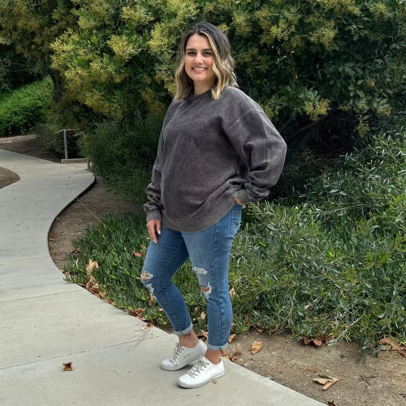 Faded CozyCord Crewneck