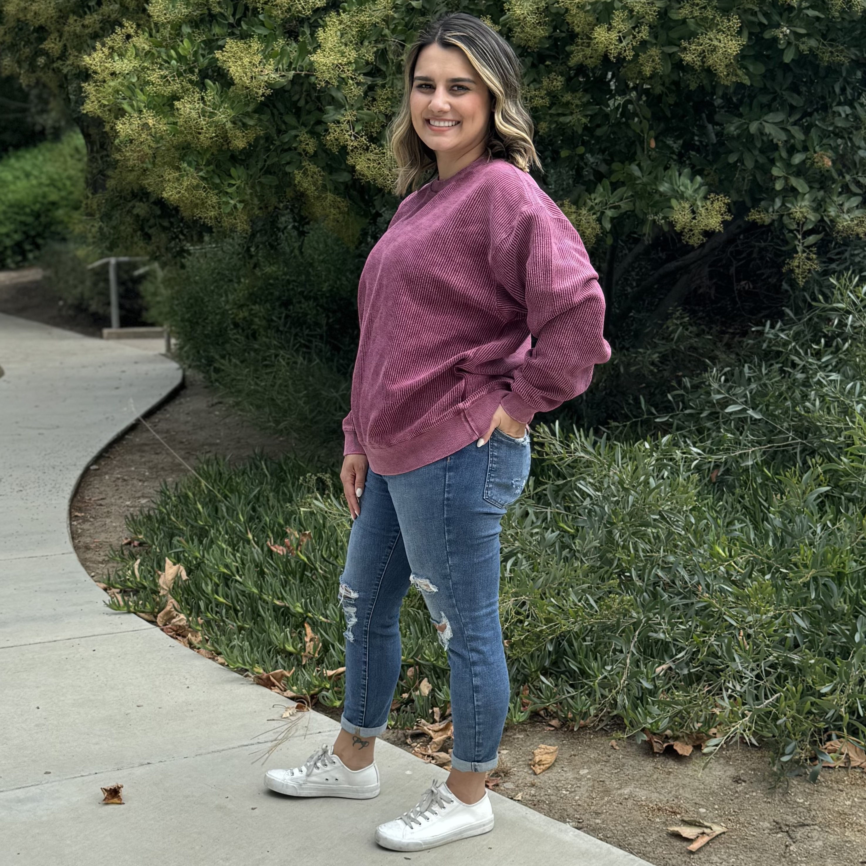 Faded CozyCord Crewneck