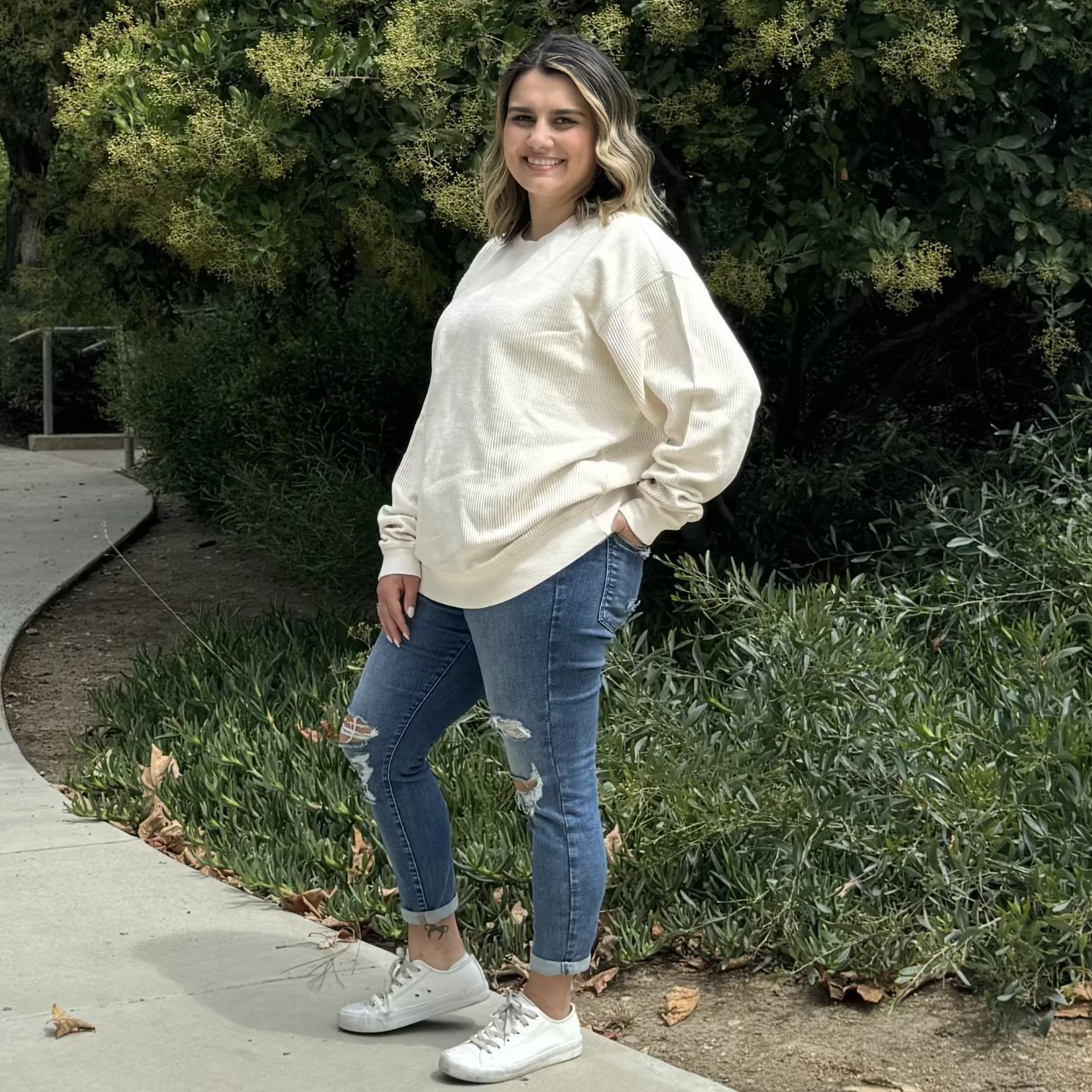 Faded CozyCord Crewneck