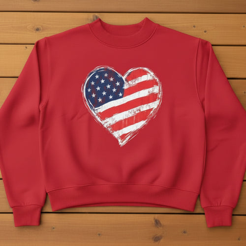American Heart Mock Neck Sweater