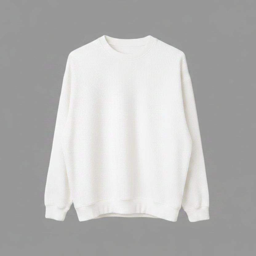 Faded Corded Crewneck